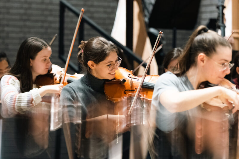 String students performing